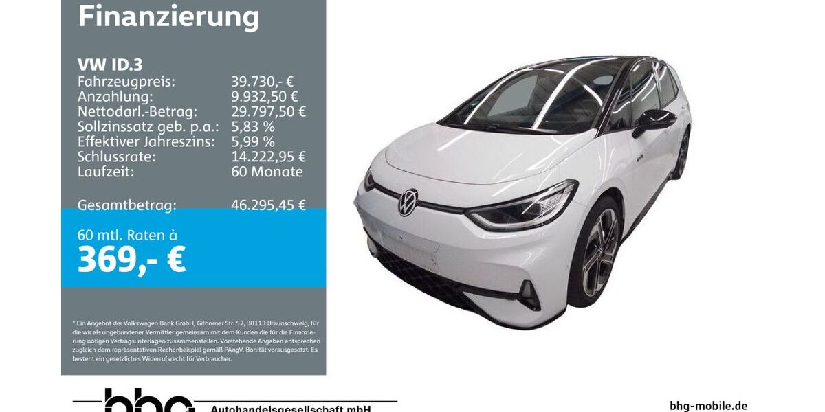 VW ID.3 25.307 km 39.730 &euro; Bühl 77815